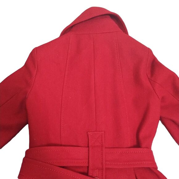 M60 MISS SIXTY Burgundy Pea Coat, 60% Wool / 30% Poly / 10% Rayon, Extra Small - Picture 10 of 16